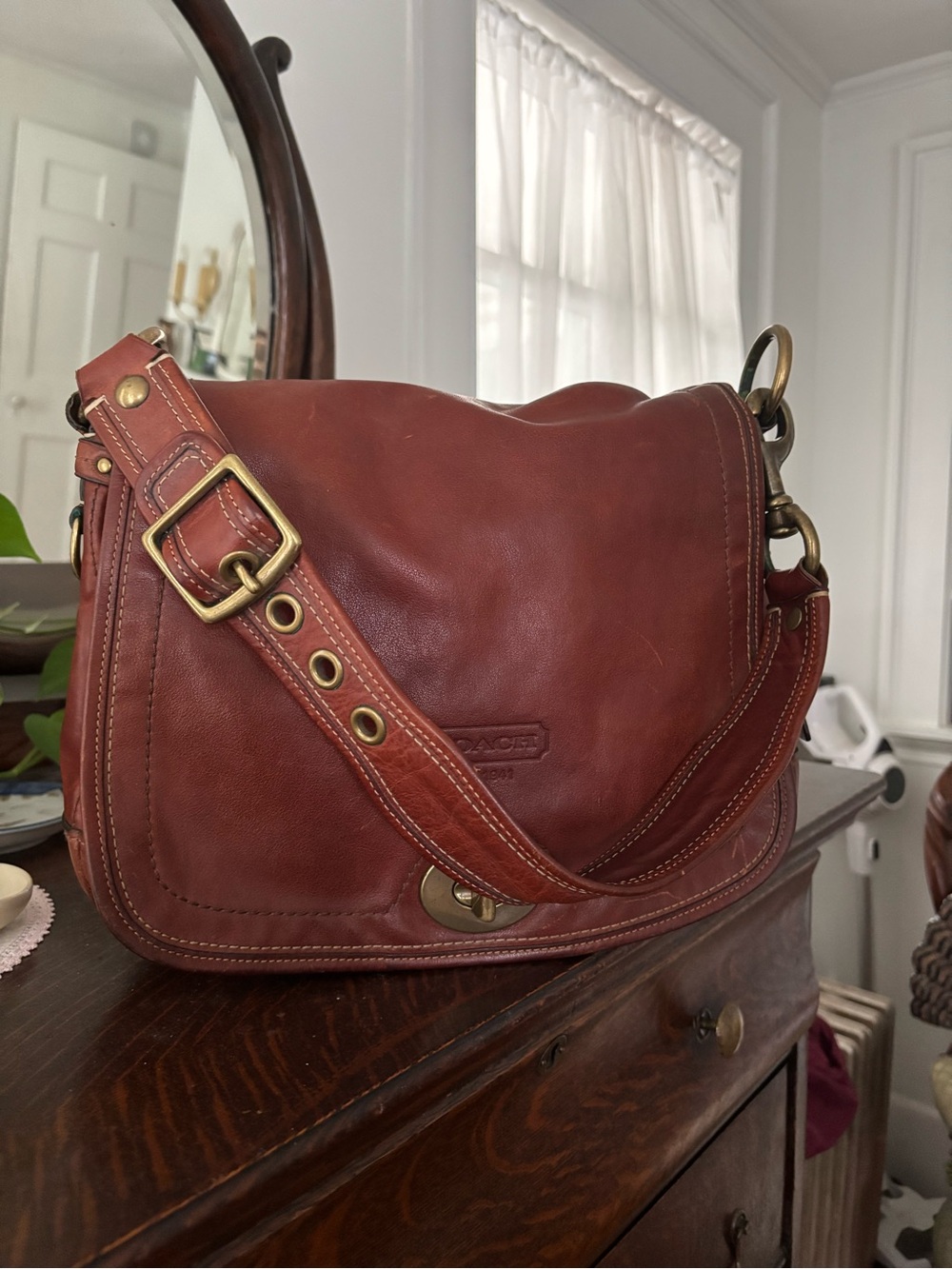 Vintage Coach 65th Anniversary Legacy Stripe Flap Front Shoulder Bag
